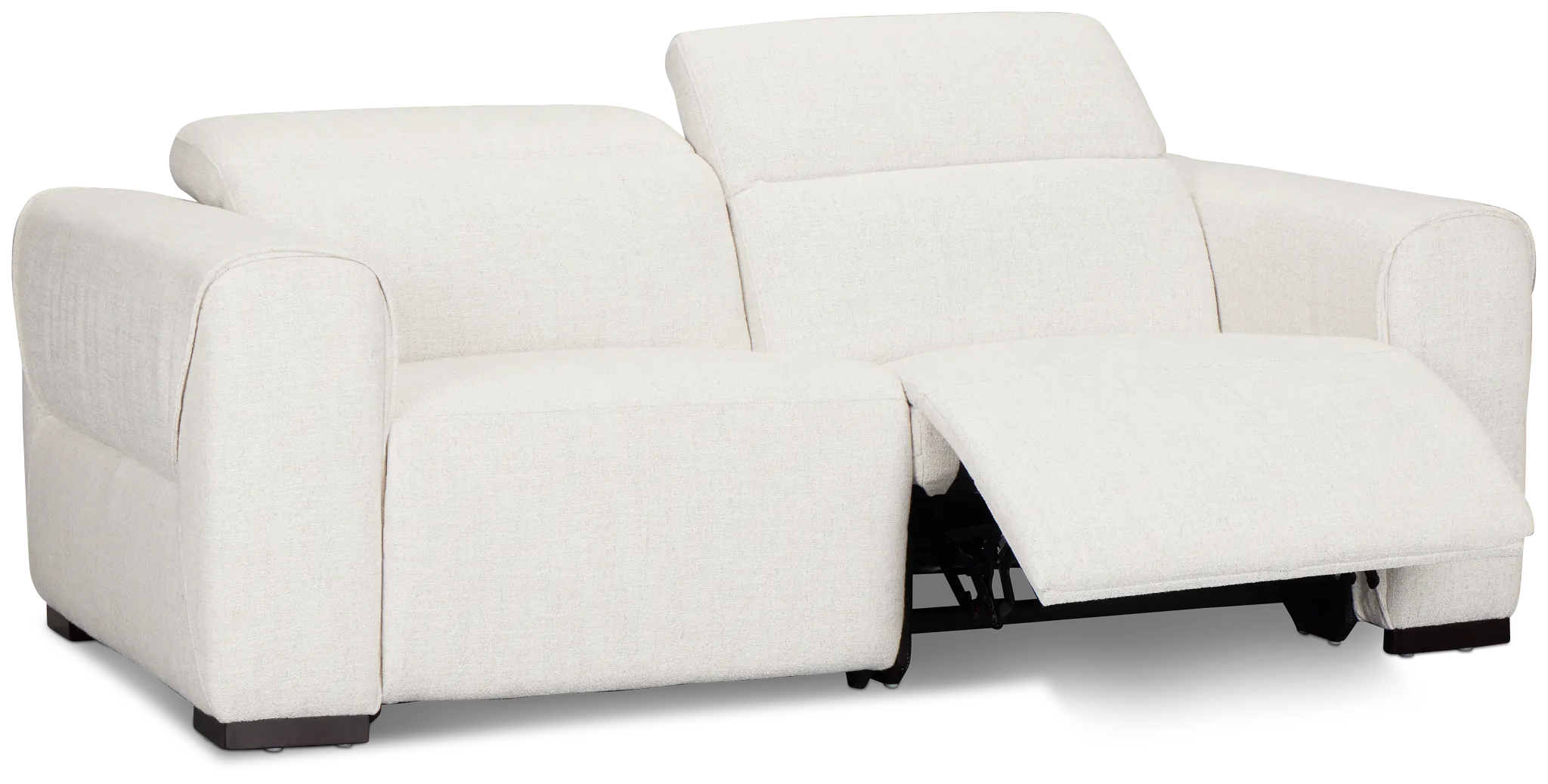 Ellis Light Beige Fabric Power Reclining Sofa