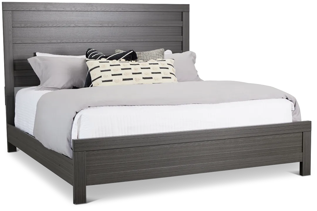 Everett Gray Panel Bed