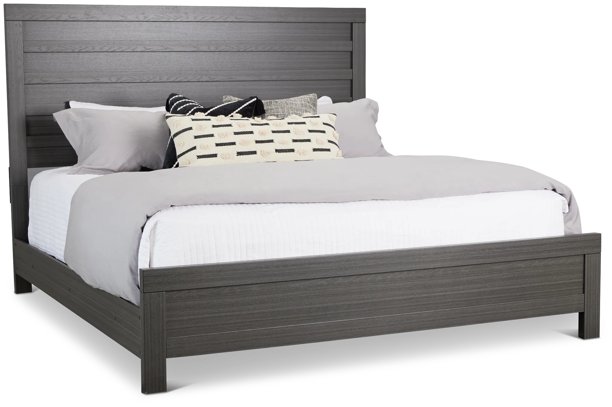 Everett Gray Panel Bed
