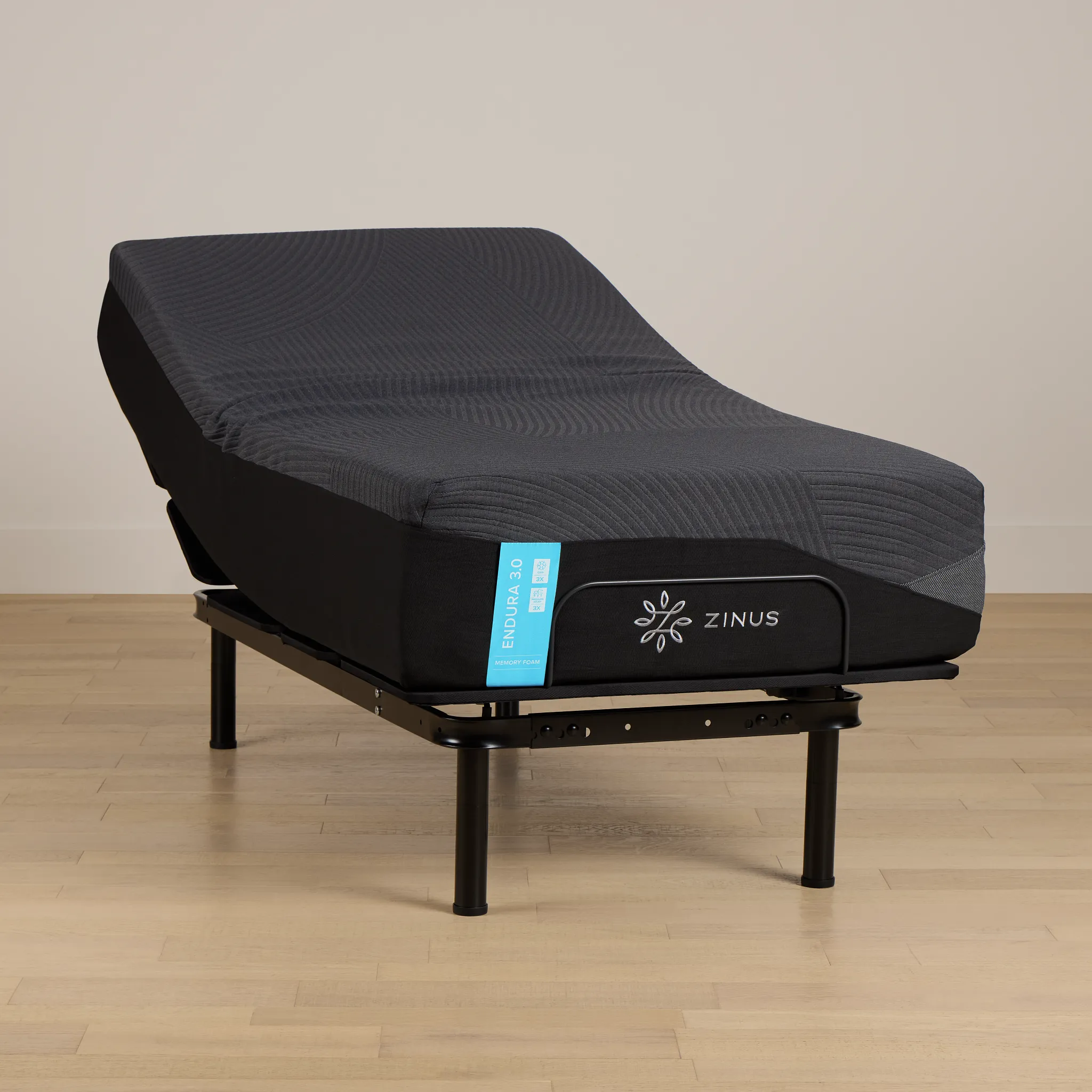 Zinus Endura 3.0 Plush Slat Adjustable Mattress Set