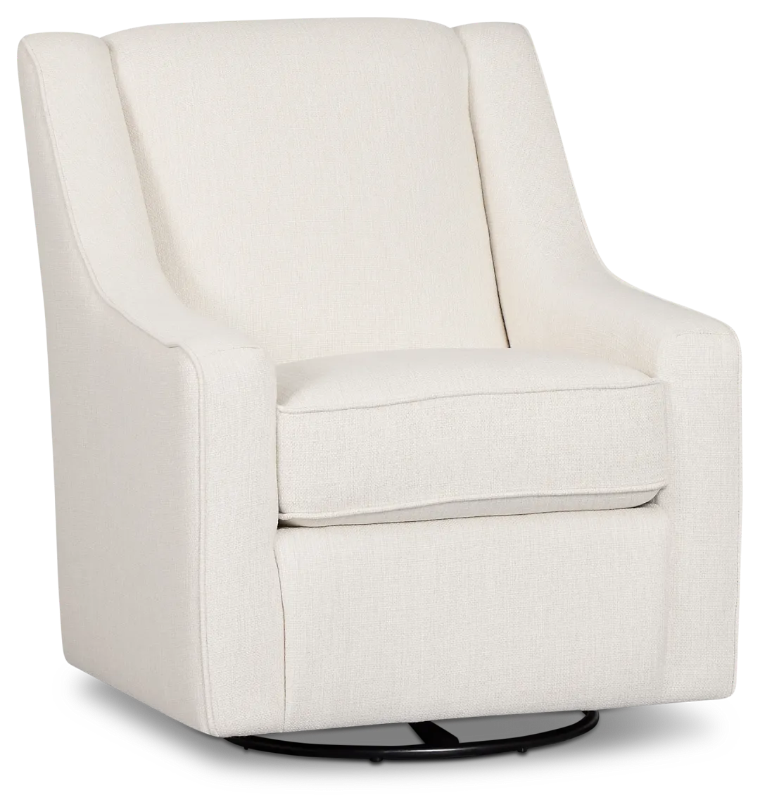 Sinclair Light Beige Fabric Swivel Chair