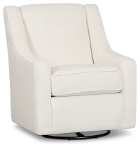Sinclair Light Beige Fabric Swivel Chair