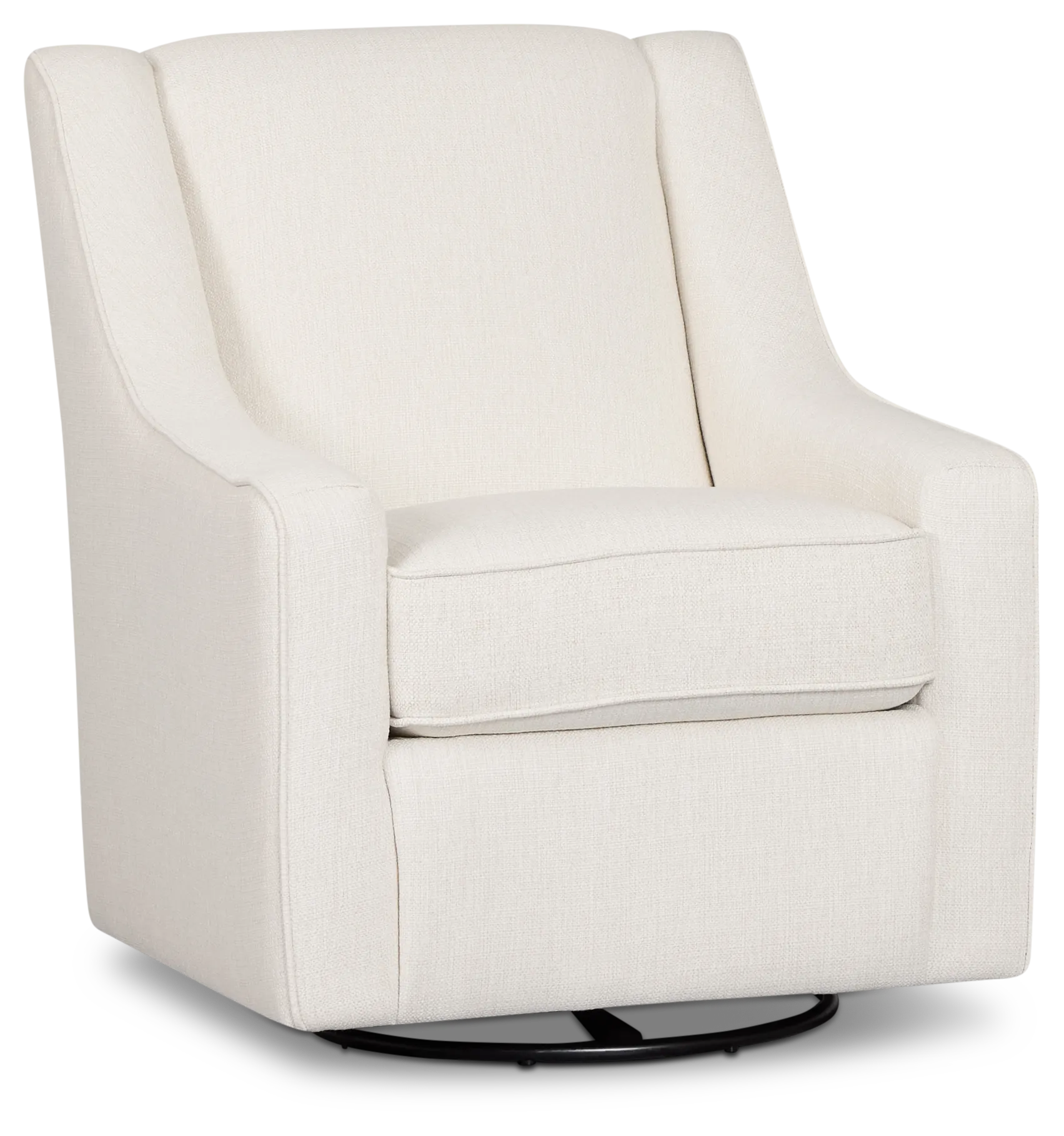 Sinclair Light Beige Fabric Swivel Chair