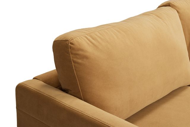 Nala Light Brown Velvet Right Chaise Sectional