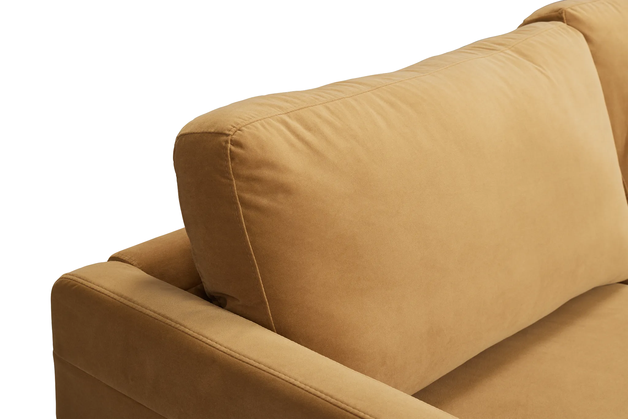 Nala Light Brown Velvet Right Chaise Sectional