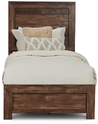 Ollie Dark Tone Panel Bed