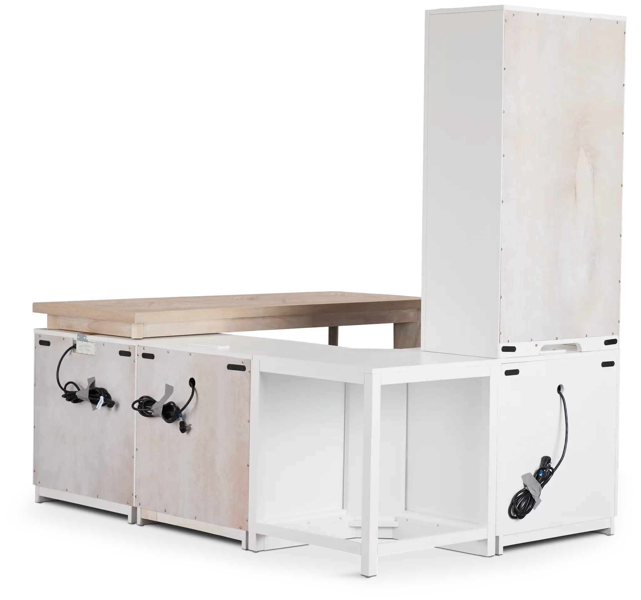 Boca Grande Light Tone Small L Wall Desk Boca Grande Light Tone Small L Wall Desk