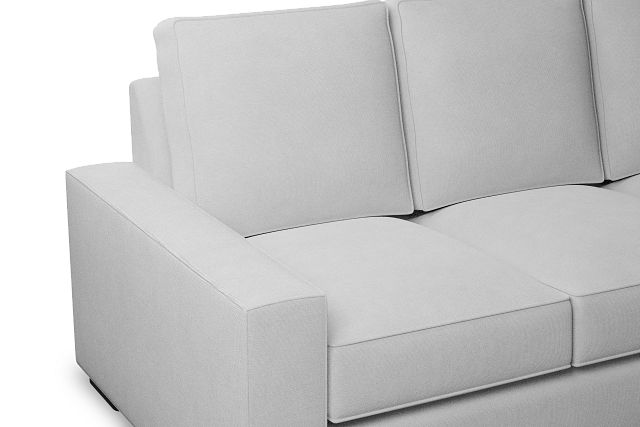 Edgewater Suave White 84" Sofa W/ 3 Cushions