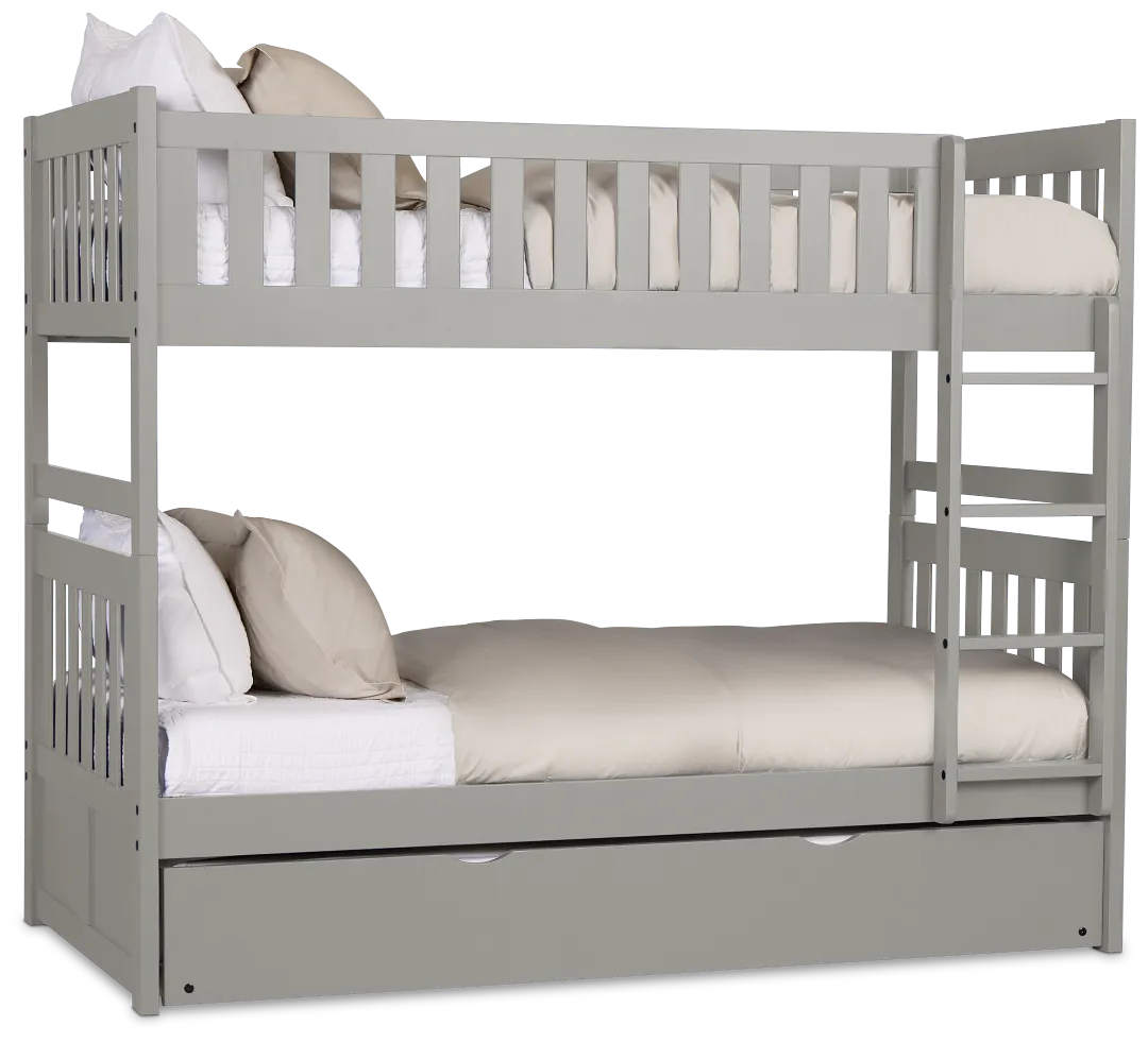 Charleston Gray Trundle Bunk Bed