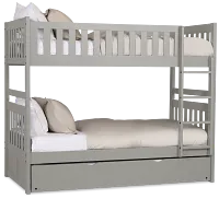 Charleston Gray Trundle Bunk Bed
