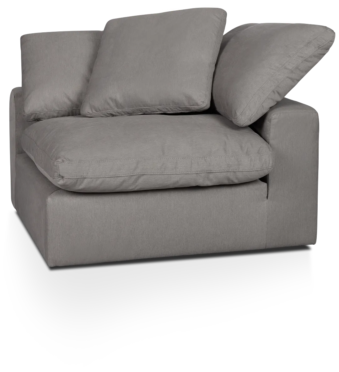 Nixon Light Gray Fabric Corner Chair