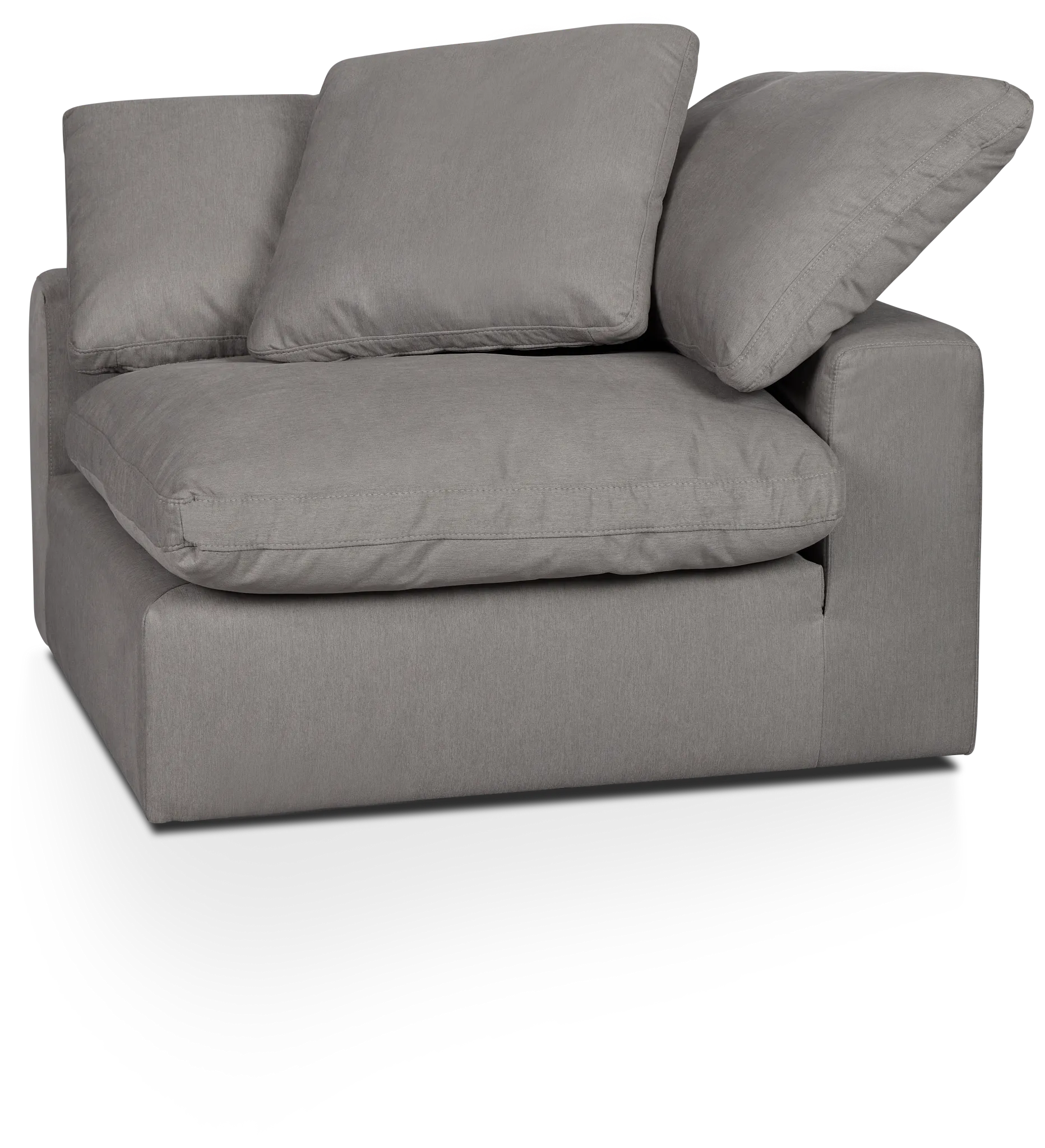 Nixon Light Gray Fabric Corner Chair