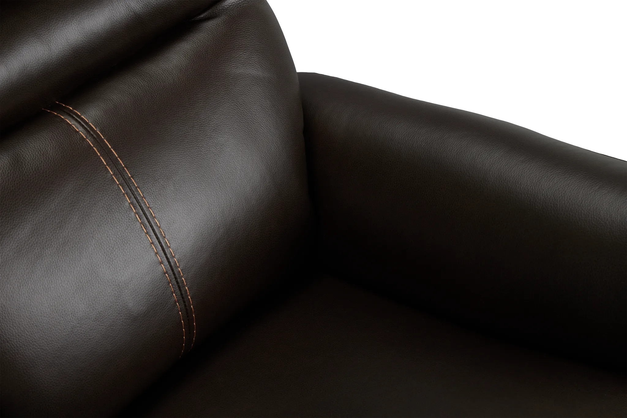 Archie Dark Brown Lthr/vinyl Power Recliner With Heat And Massage