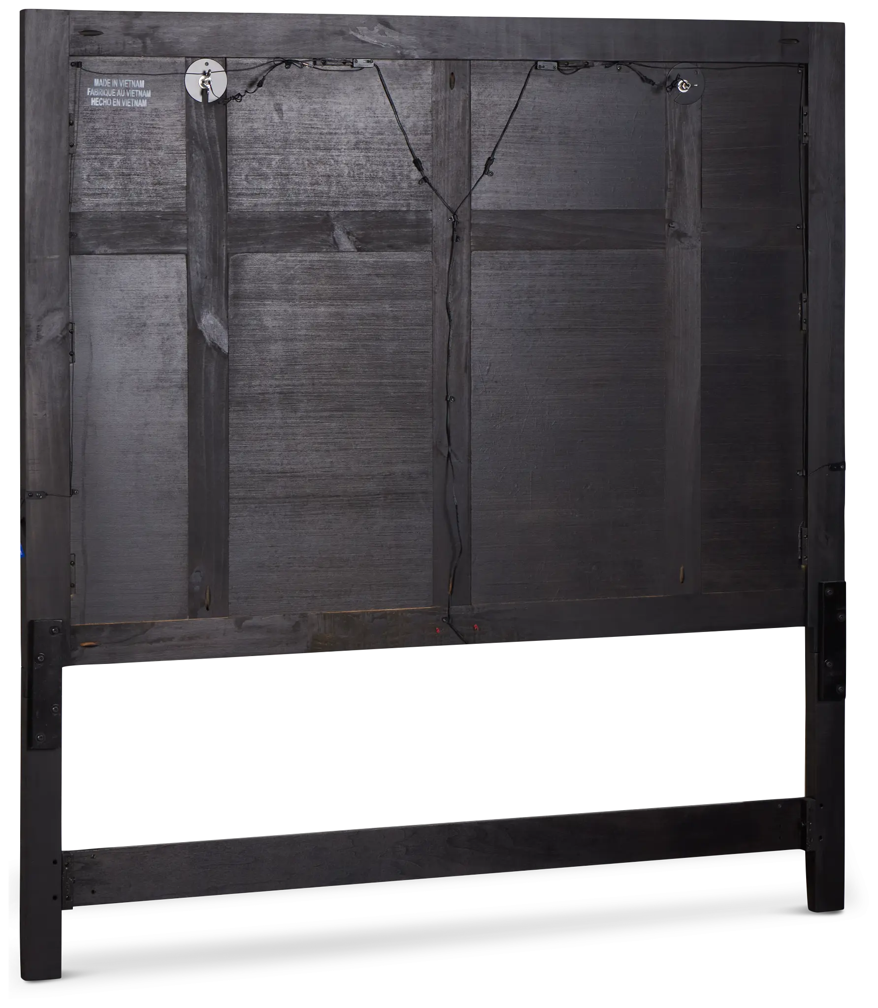 Heron Cove Dark Tone Panel Headboard With Lights Heron Cove Dark Tone Panel Headboard With Lights