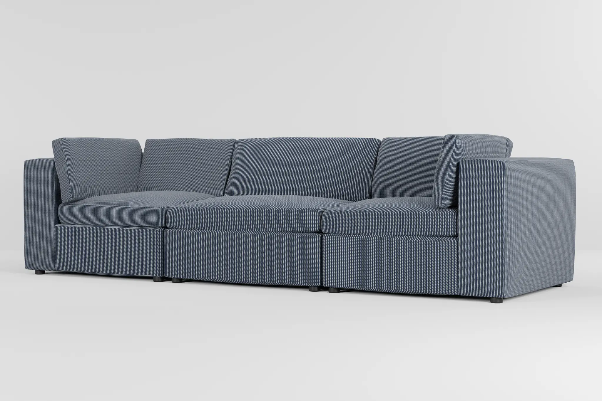 Destin Lucy Navy Fabric 3-piece Modular Sofa Destin Lucy Navy Fabric 3-piece Modular Sofa