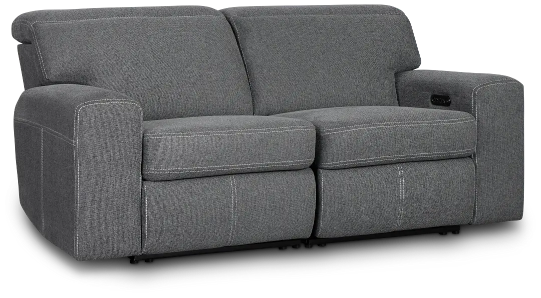 Callum Dark Gray Fabric 2-piece Modular Power Reclining Sofa Callum Dark Gray Fabric 2-piece Modular Power Reclining Sofa