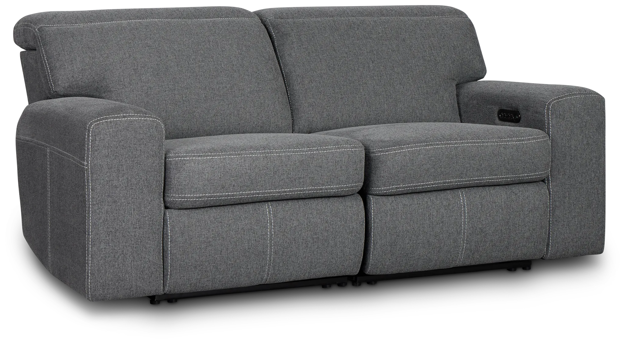 Callum Dark Gray Fabric 2-piece Modular Power Reclining Sofa