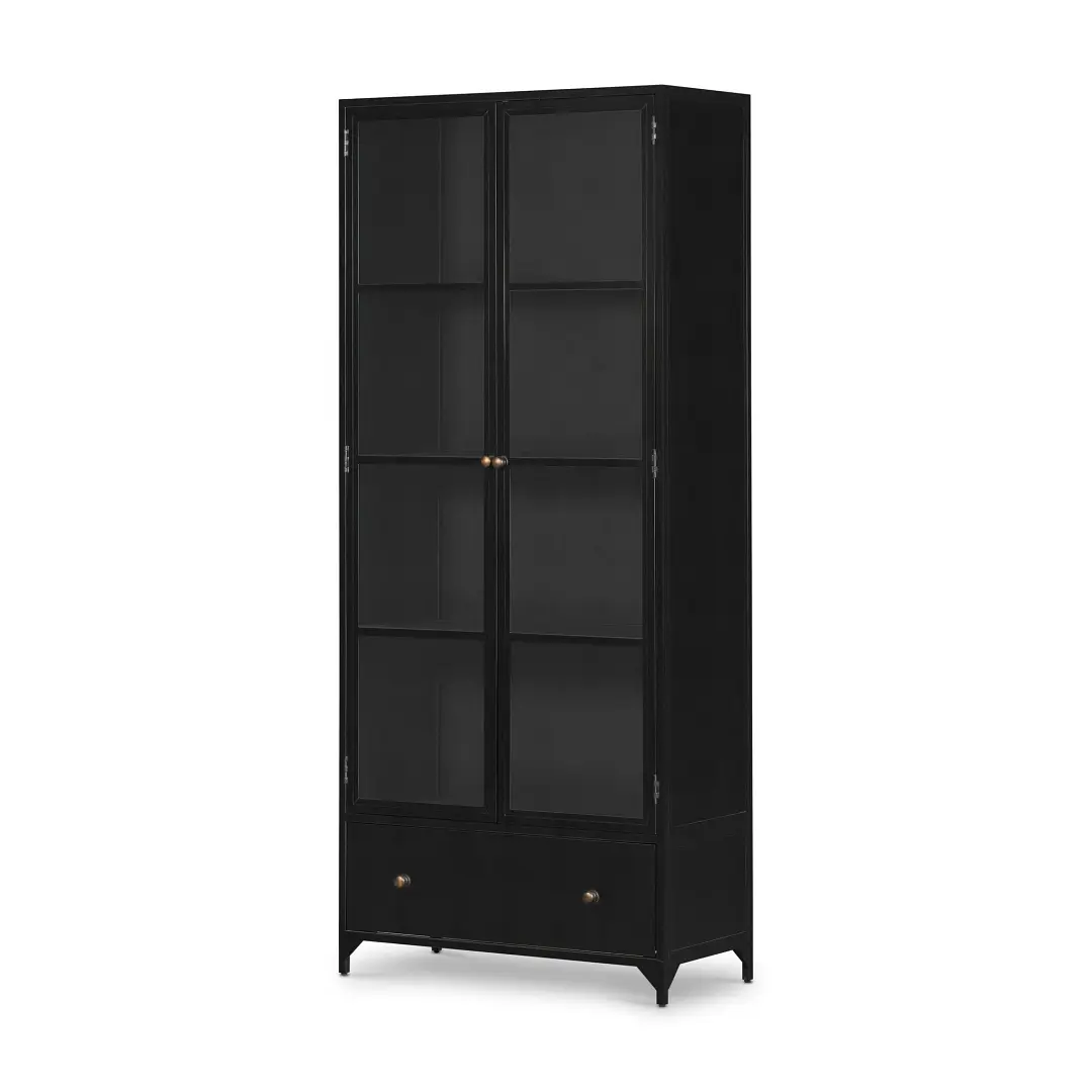 Four Hands Jilan Black Curio Cabinet Four Hands Jilan Black Curio Cabinet