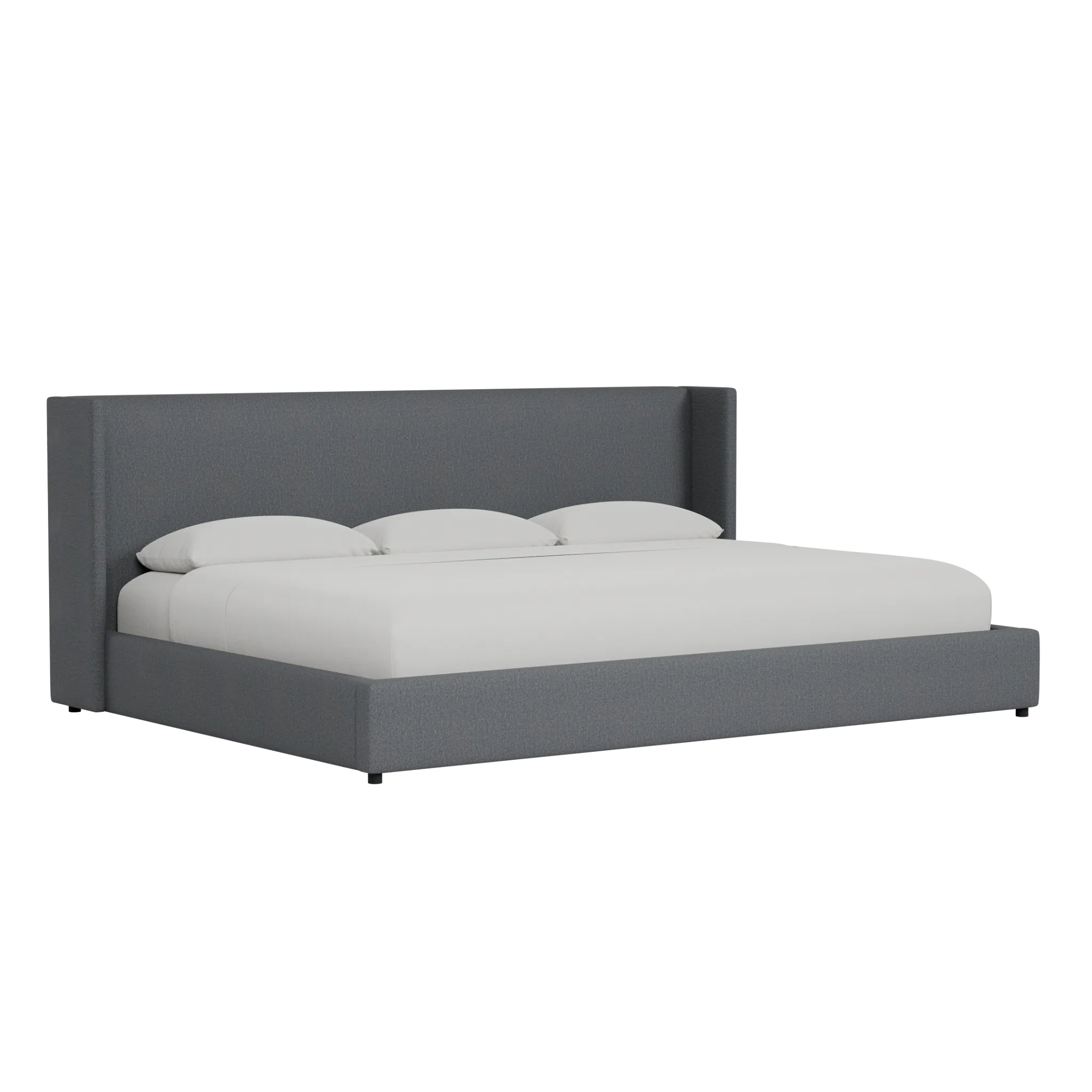 Captiva Delray Dark Gray 48" Upholstered Shelter Bed