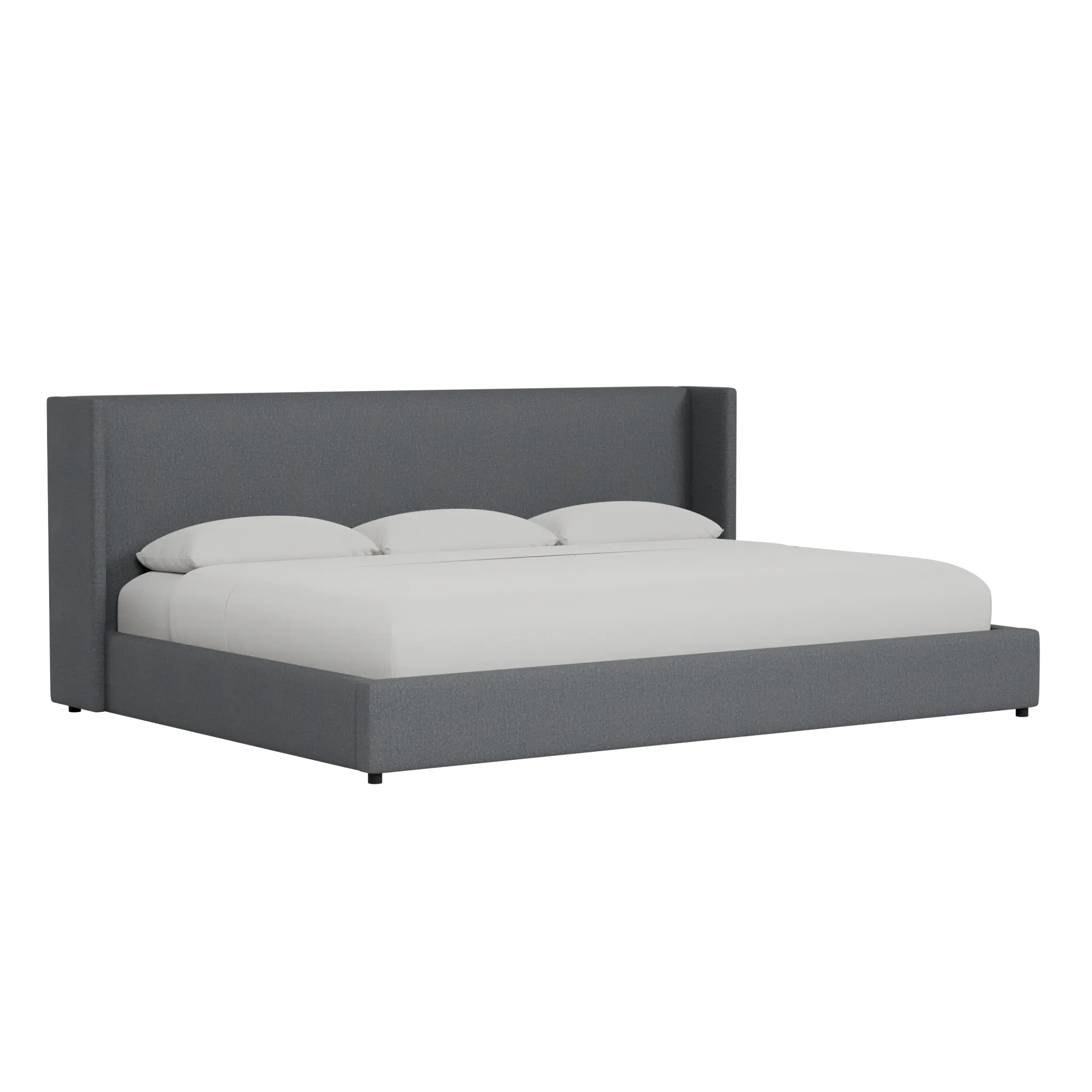 Captiva Delray Dark Gray 48" Upholstered Shelter Bed Captiva Delray Dark Gray 48" Upholstered Shelter Bed