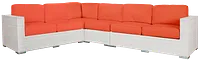 Biscayne Orange Large Two-arm Sectional
