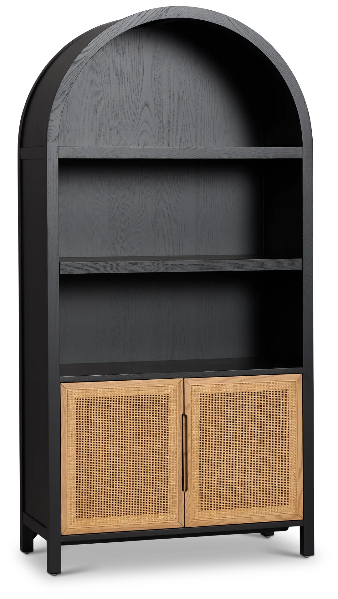 Pacific Black Arched Bookcase