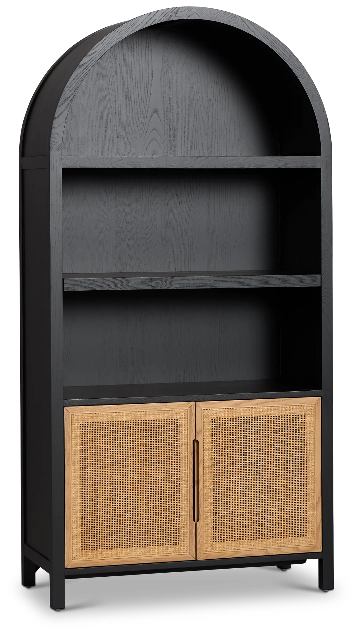Pacific Black Arched Bookcase