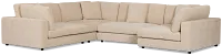 Lounge Light Beige Fabric Medium Right Chaise Sectional
