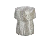 Anisa Taupe Marble Round Accent Table