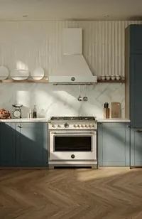 Bertazzoni Heritage Series White 36" Dual Fuel Range