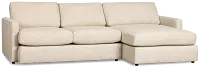 Maxwell Light Gray Fabric Right Chaise Sectional