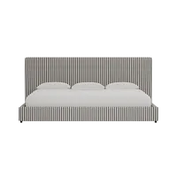 Grayton Sea Lane Dark Blue 54" Upholstered Platform Bed