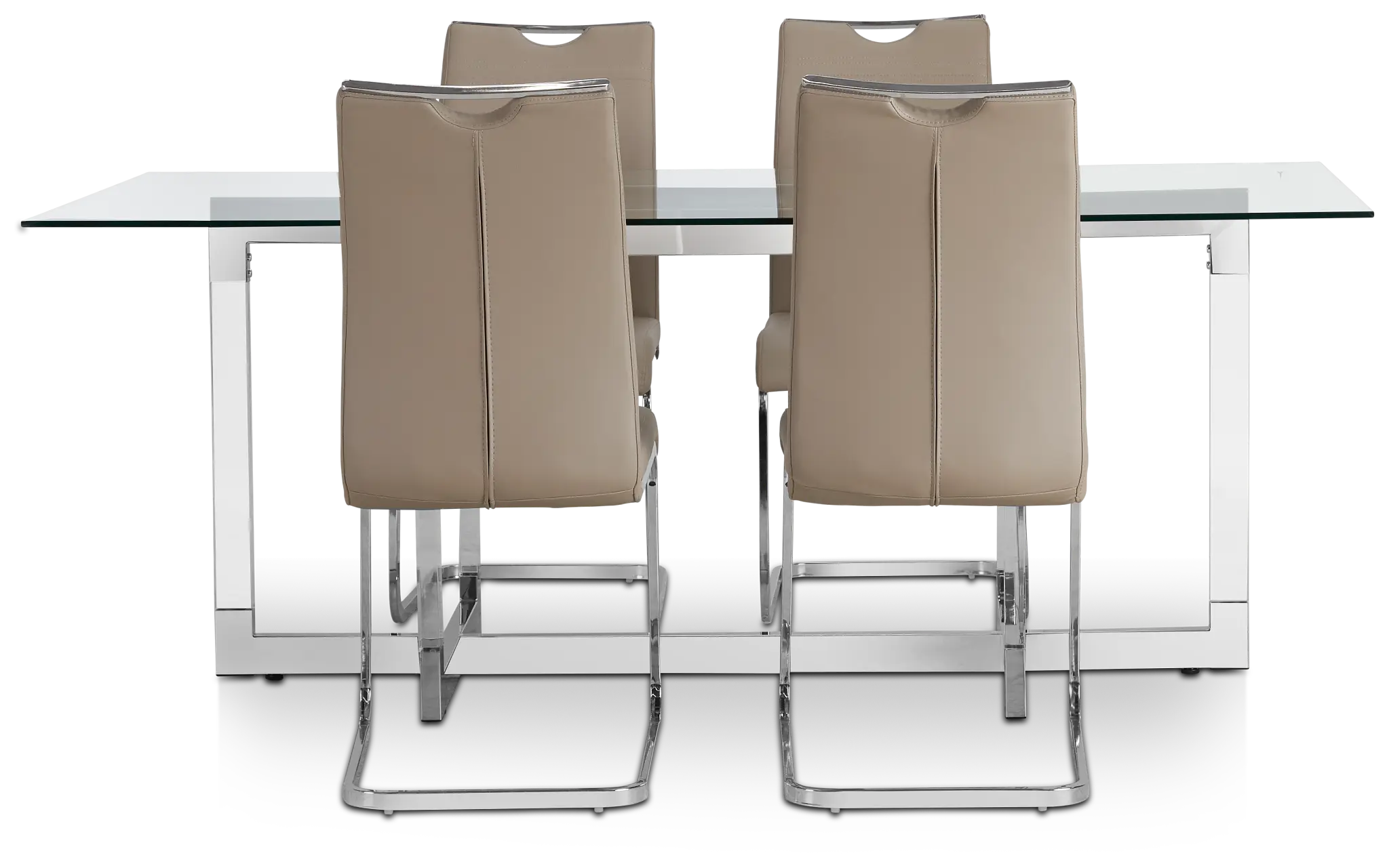 Denmark Taupe Table & 4 Upholstered Chairs Denmark Taupe Table & 4 Upholstered Chairs