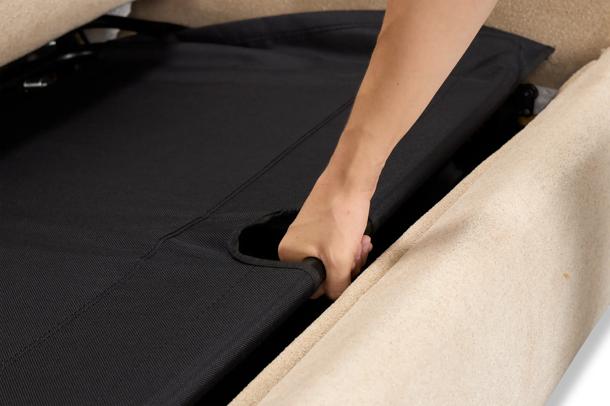 Siesta Elite Taupe Fabric Innerspring Sleeper Siesta Elite Taupe Fabric Innerspring Sleeper