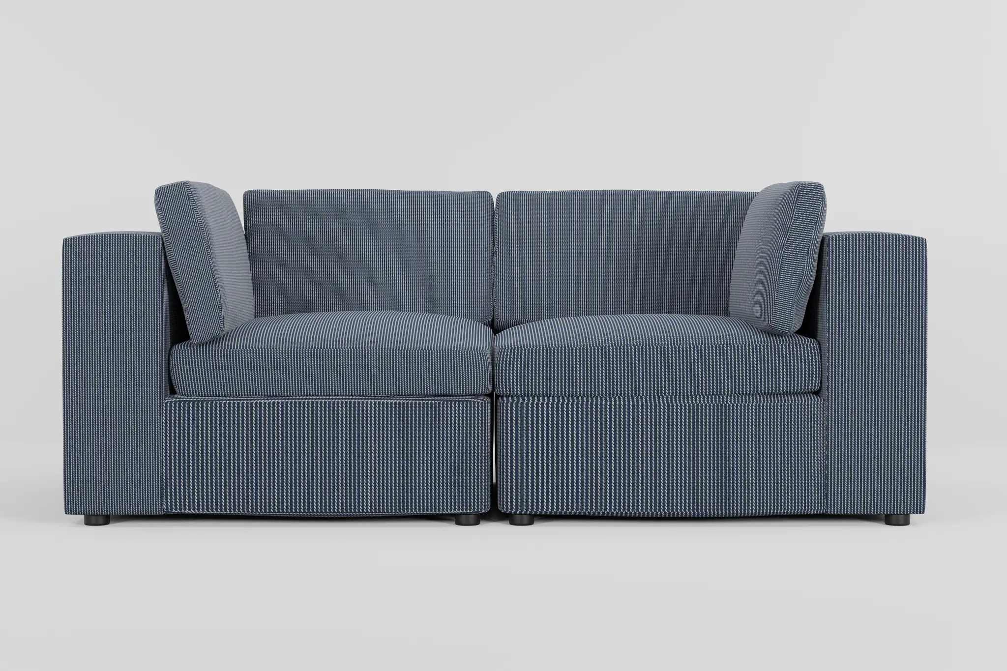 Destin Lucy Navy Fabric 2-piece Modular Sofa Destin Lucy Navy Fabric 2-piece Modular Sofa