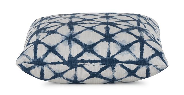 Shibori Dark Blue 18" Indoor/outdoor Square Accent Pillow