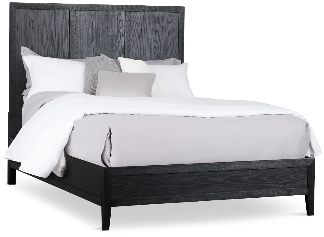 Alden Black Wood Platform Bed