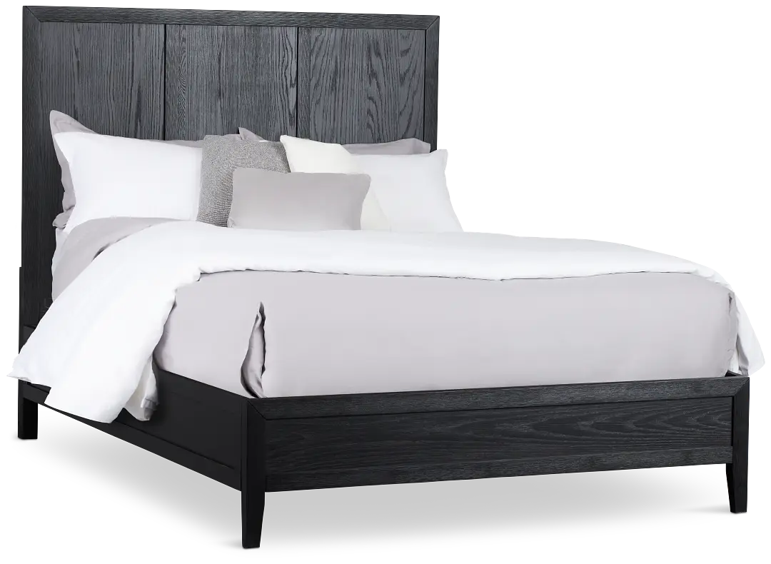 Alden Black Wood Platform Bed Alden Black Wood Platform Bed