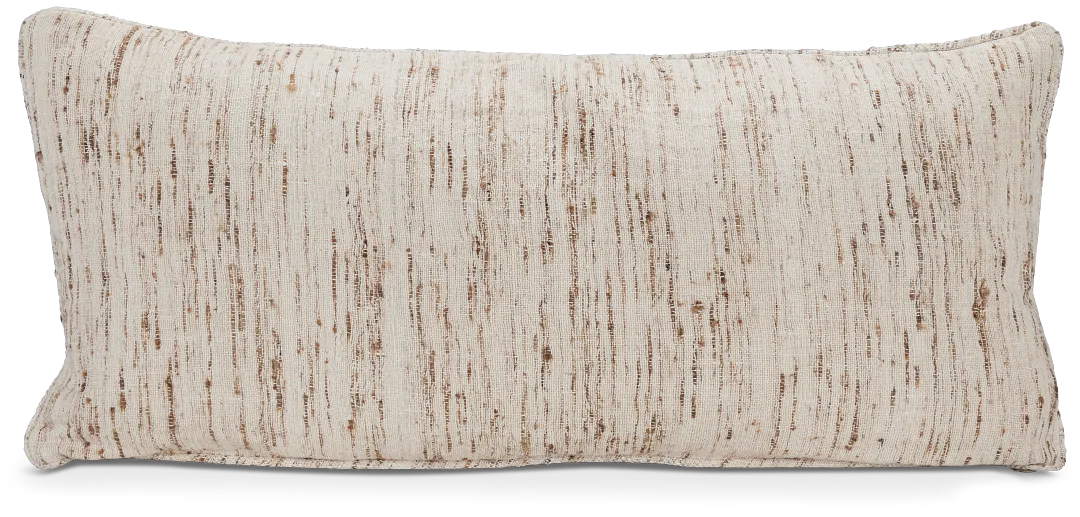 Lottie Beige Lumbar Accent Pillow