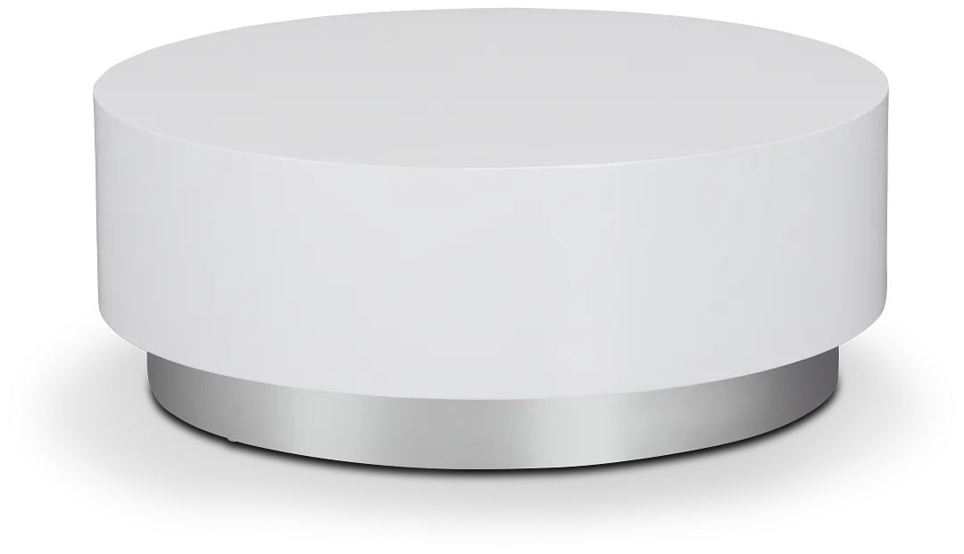 Camila White Round Coffee Table