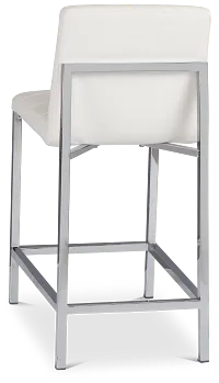 Amalfi White 24" Upholstered Barstool