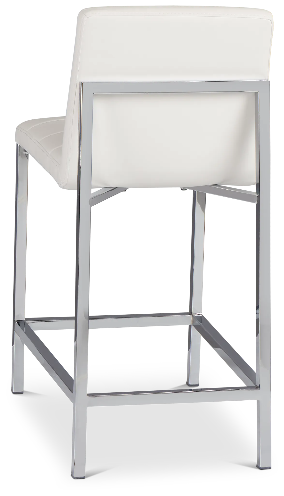 Amalfi White 24" Upholstered Barstool