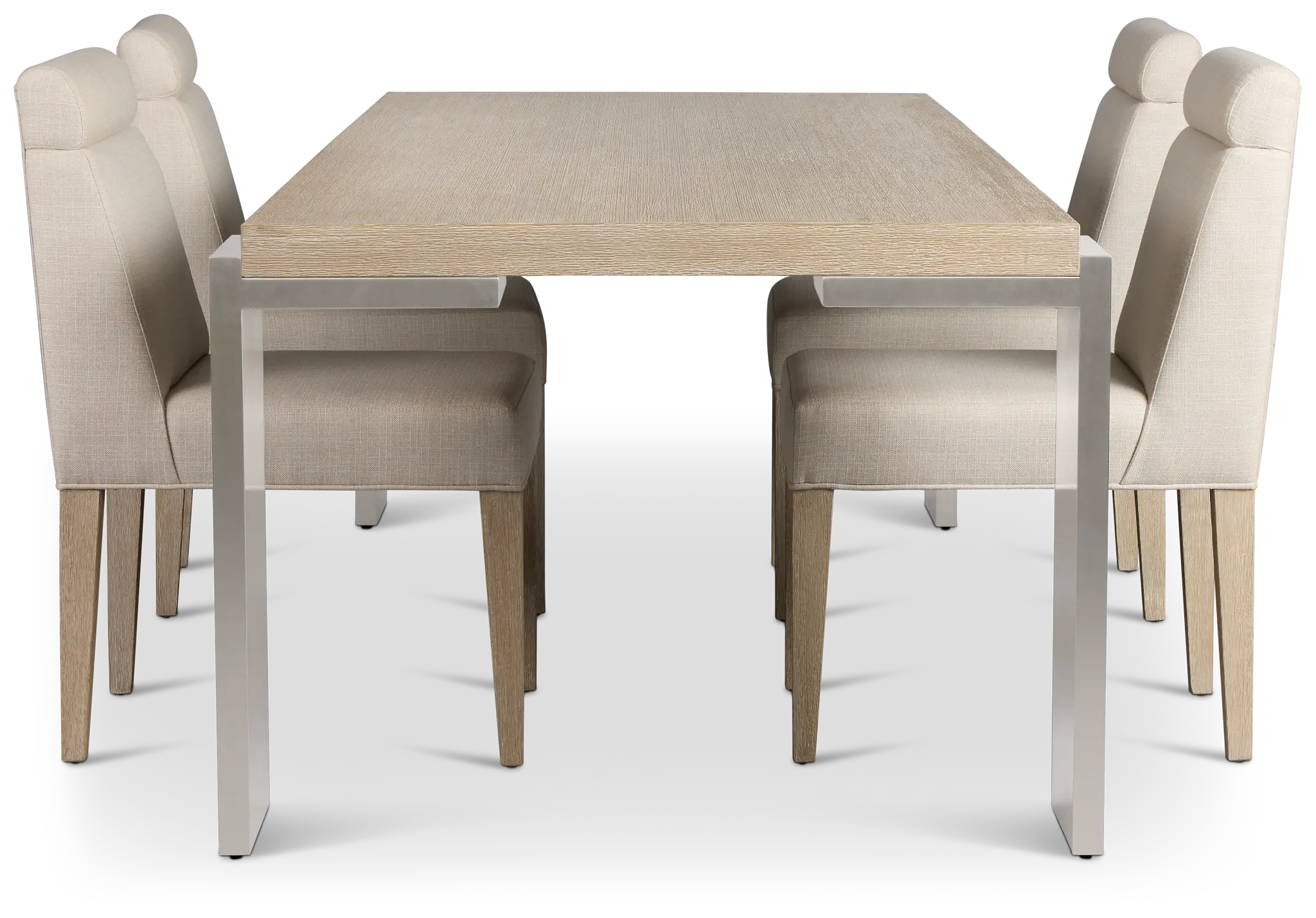 Miramar Light Tone Rectangular Table & 4 Upholstered Chairs Miramar Light Tone Rectangular Table & 4 Upholstered Chairs