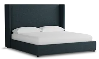 Captiva Elevation Dark Blue 60" Upholstered Shelter Bed
