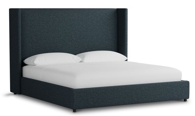 Captiva Elavation Dark Blue 60" Upholstered Shelter Bed