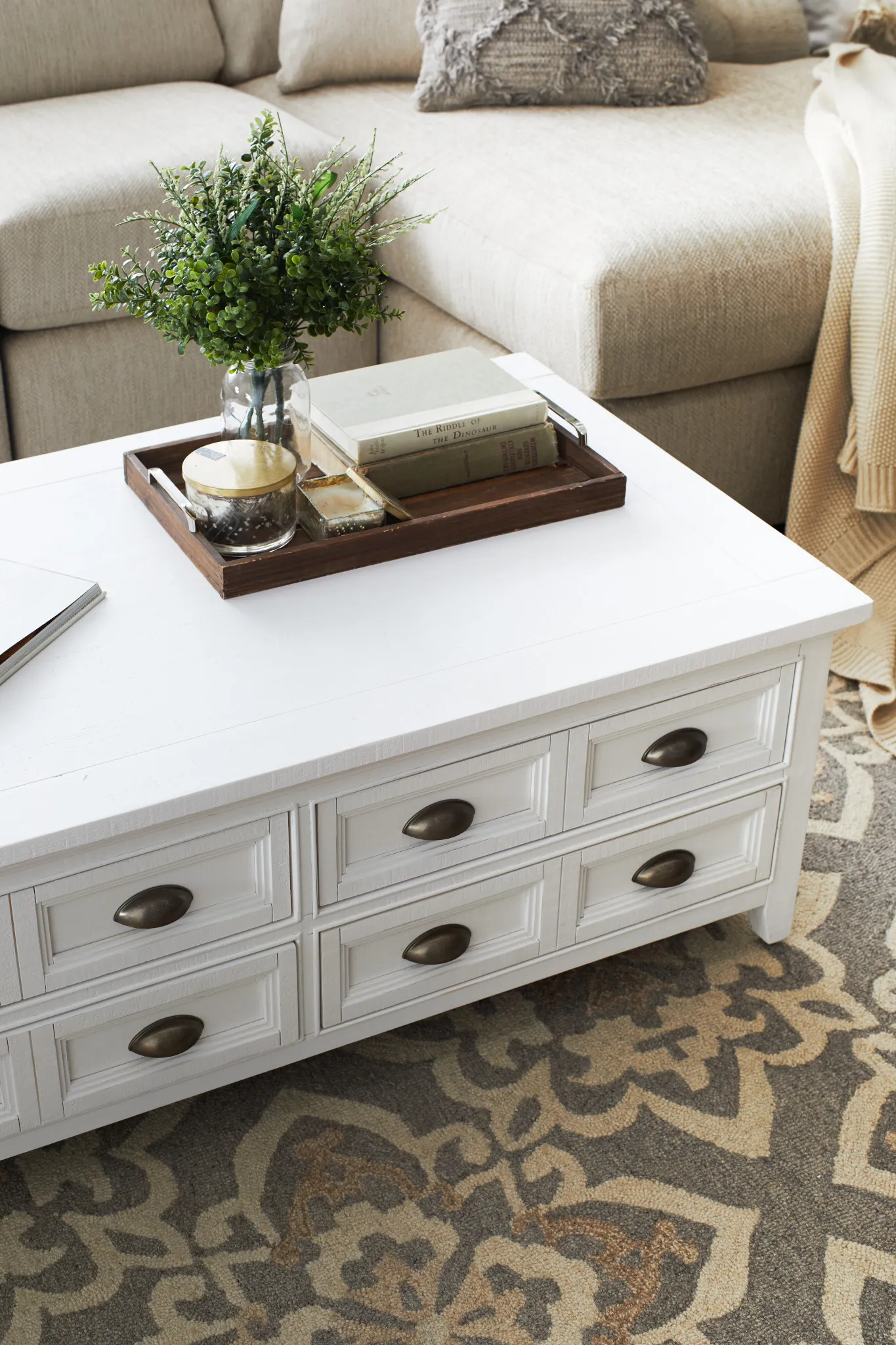 Heron Cove White Lift Coffee Table
