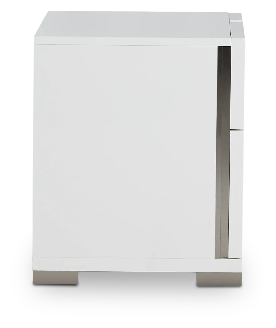 Santino White Nightstand