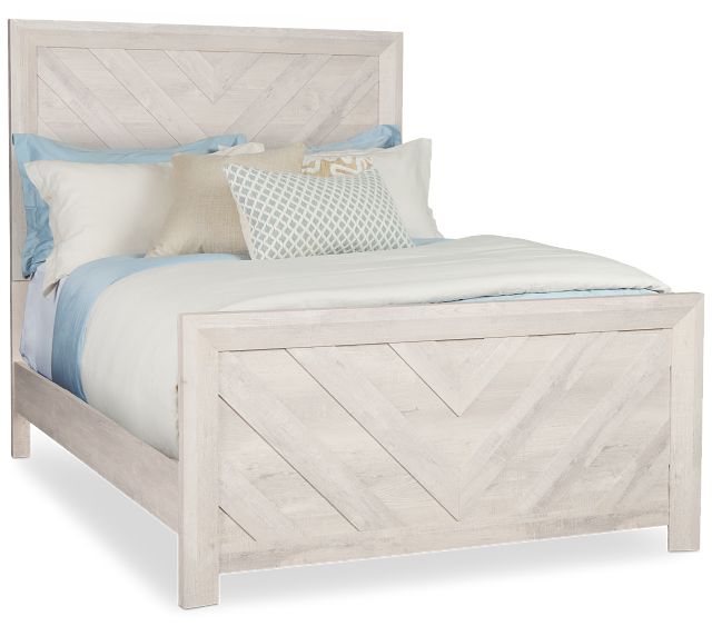Delray White Panel Bed