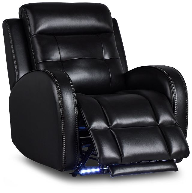 Omega Black Micro Power Recliner