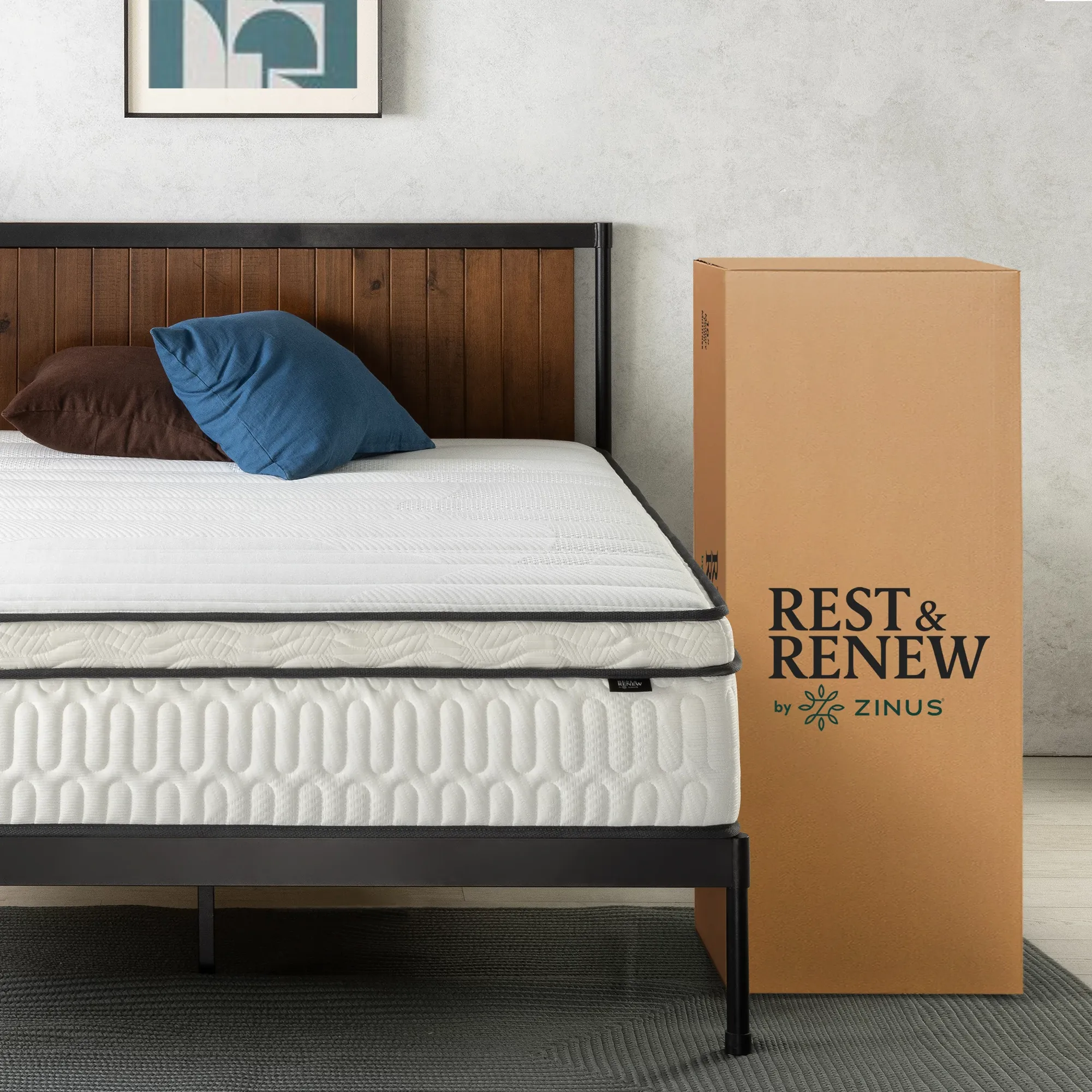 Rest & Renew By Zinus 10" Hybrid Memory Foam & Innerspring Mattress